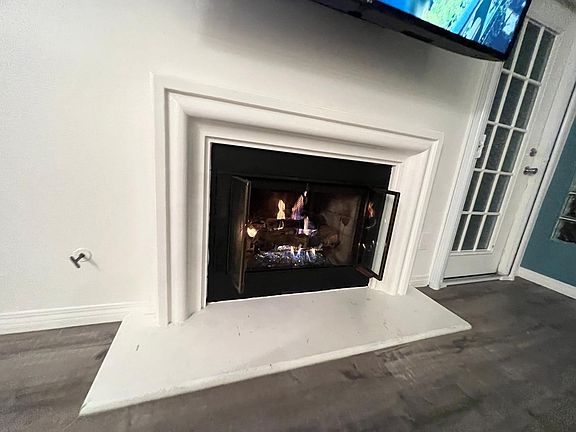 Gas fireplace for cozy nights
