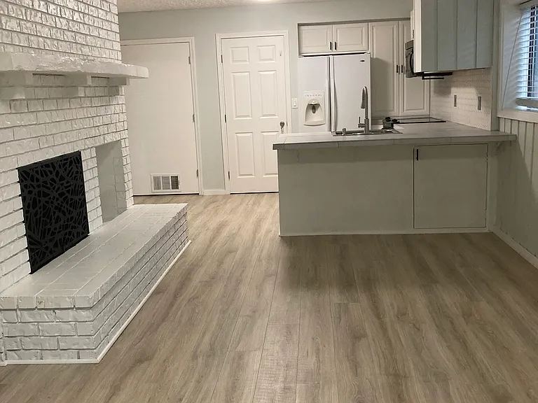 Main living space and kitchen
