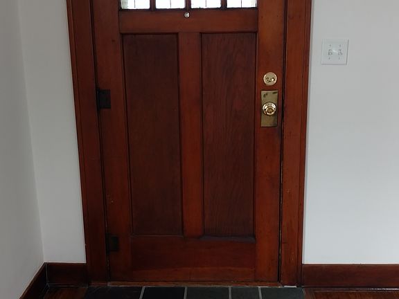 Front door with slate entry
