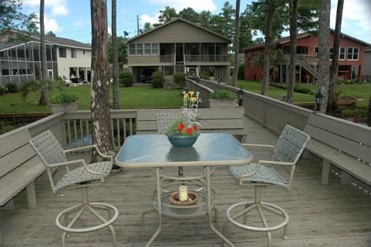 On deck looking back at house
