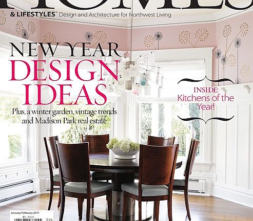 Seattle Homes & Lifestyles magazine featured the dining room