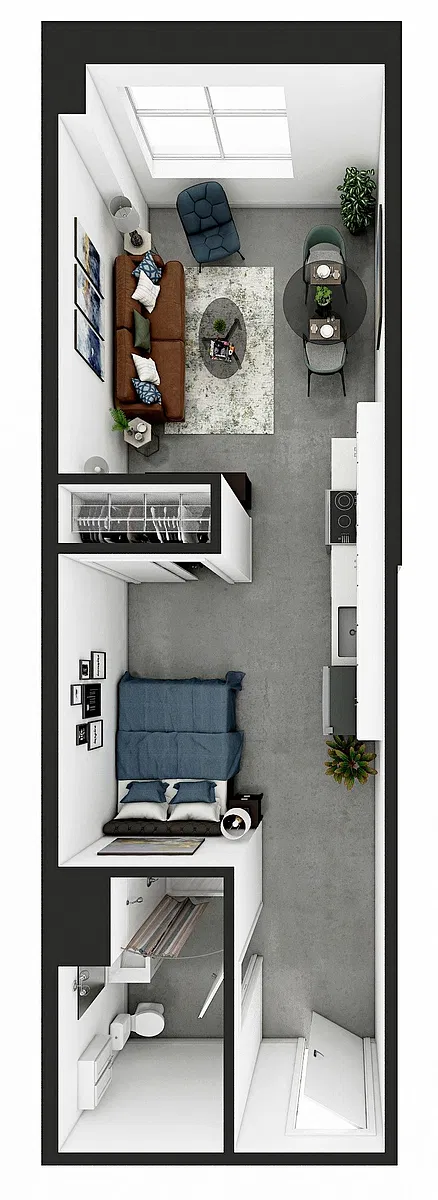 Floor plan One Bedroom - Design 3