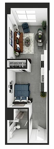 Floor plan One Bedroom - Design 3