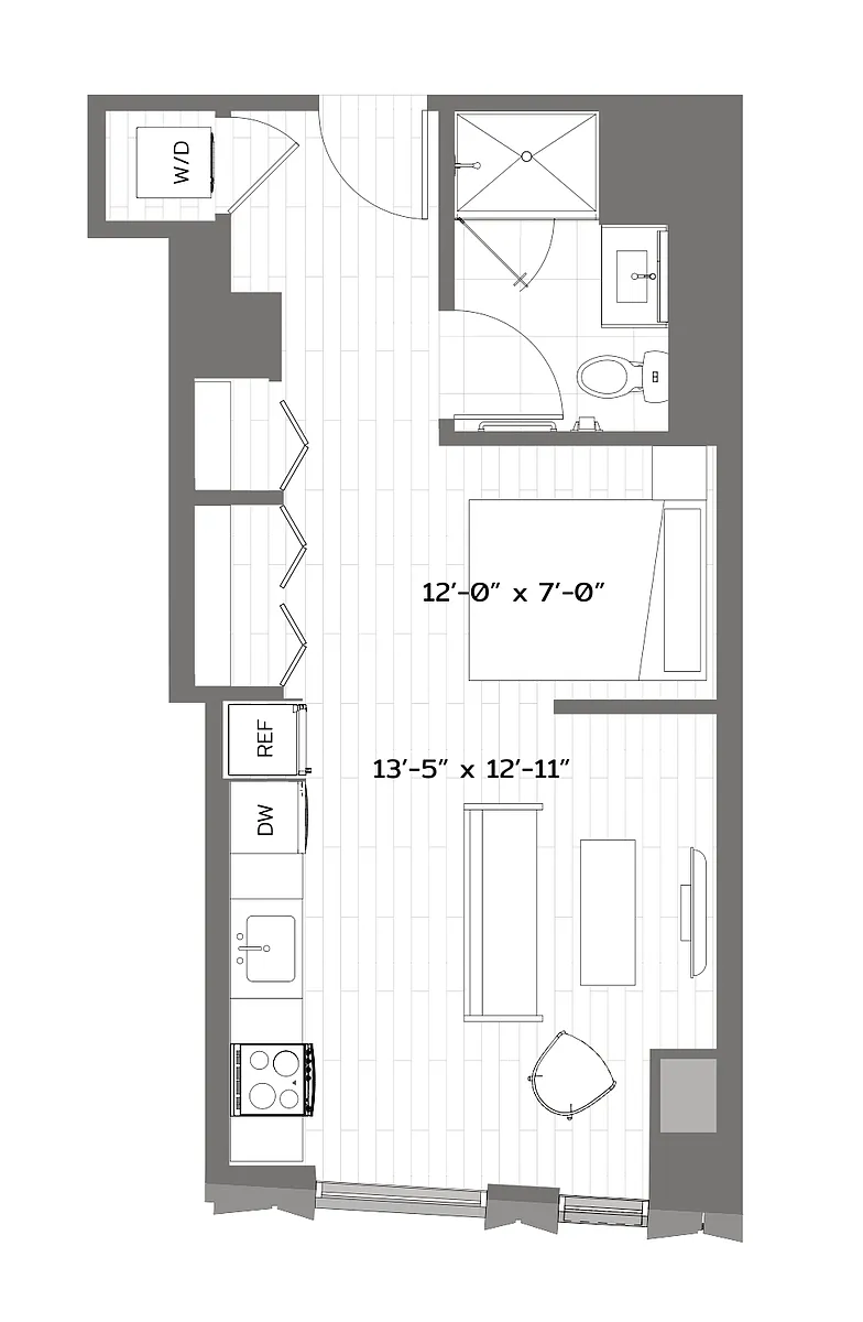 Floor plan Studio-T-S5