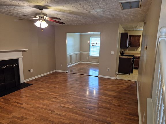 Living room and dining room