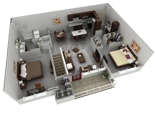 Floor plan 2 BR Grand Overlook