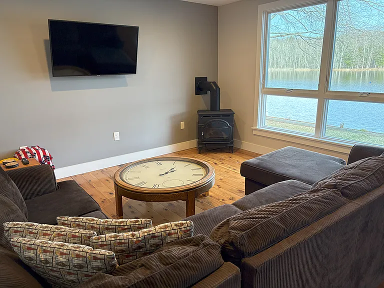 Living room and gas fireplace