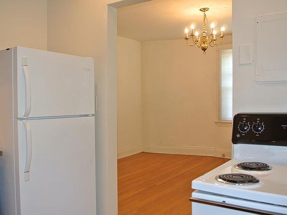 View from kitchen into dining room