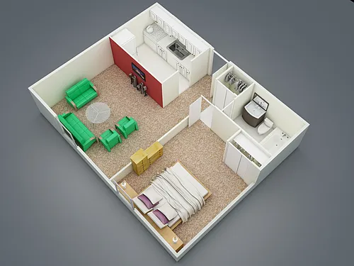 Floor plan One Bedroom Junior