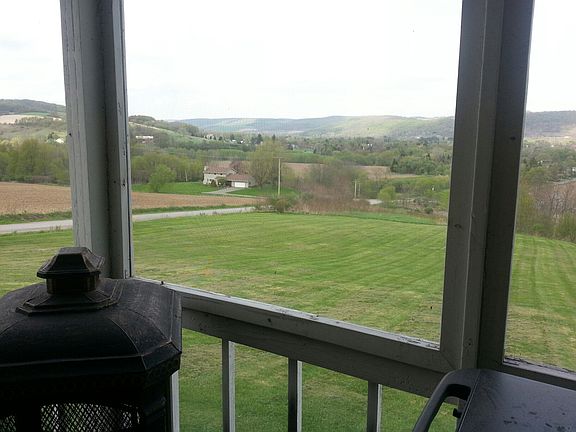view from screened in porch