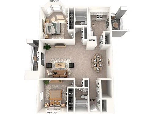 Floor plan B4-1162sf-Classic