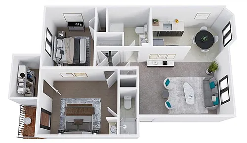 Floor plan 2 Bedrooms 1 Bathroom