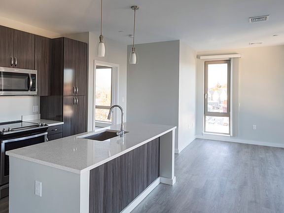 Lots of sunlight with open concept kitchen/livingroom area