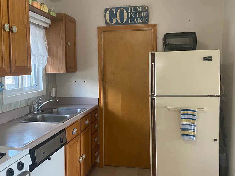 Bathroom pocket door in closed position