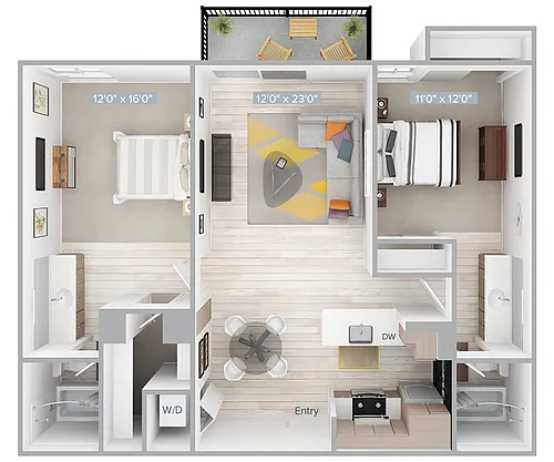 Floor plan B1-988-3-WD