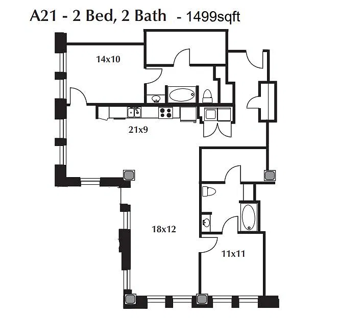 Floor plan B21