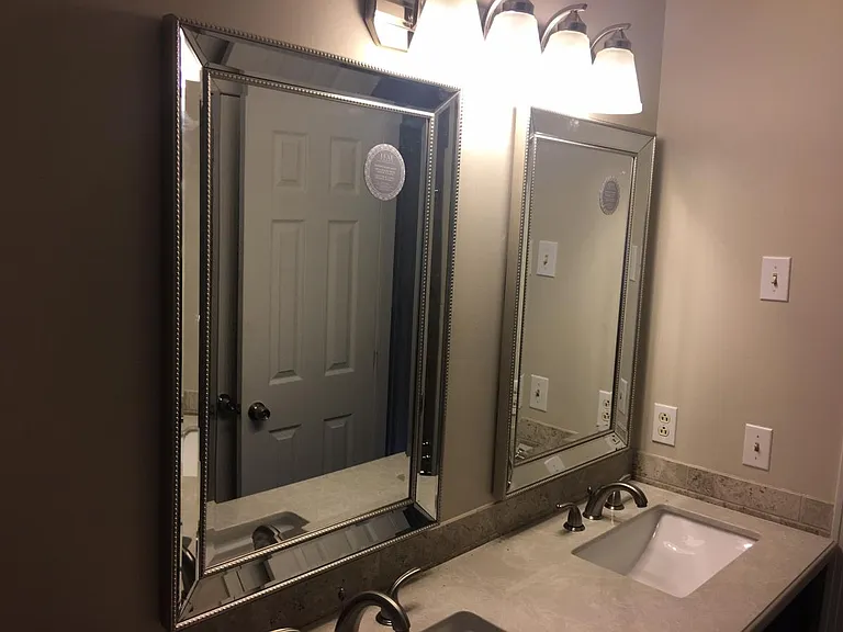 His and hers sink in the main bathroom