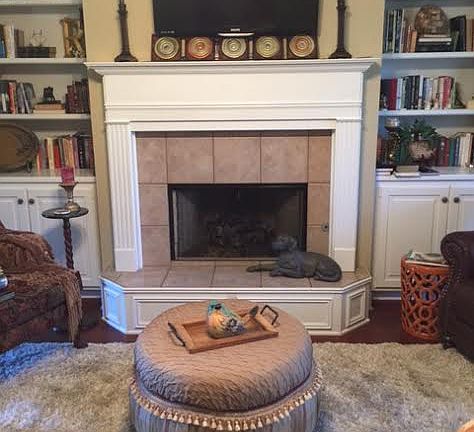 Fireplace with built-ins