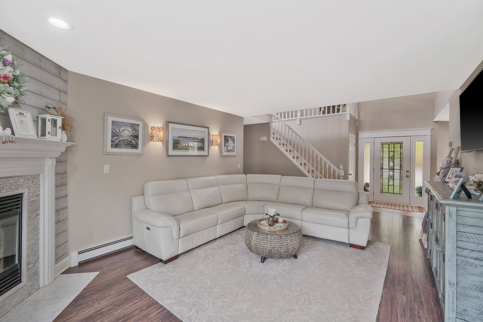  Living Room with Wood Burning Fireplace