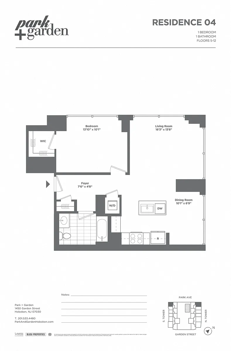 Floor plan 1 Bed/1 Bath