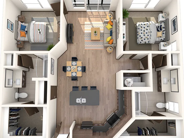 2 Bedroom | 2 Bath | 1088 SF 2 Bedroom | 2 Bath | 1088 SF