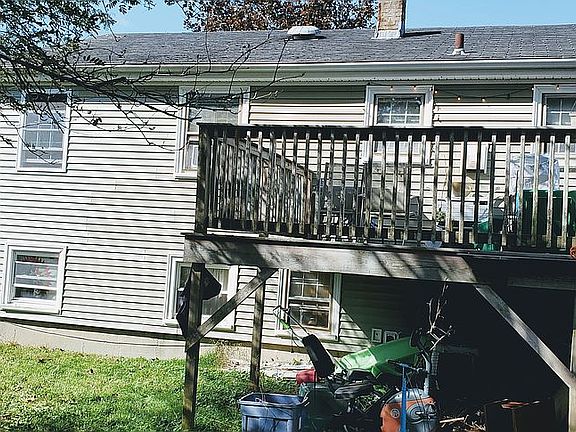 Deck view from back yard