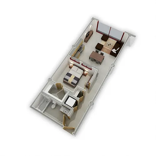 Floor plan One Bedroom C