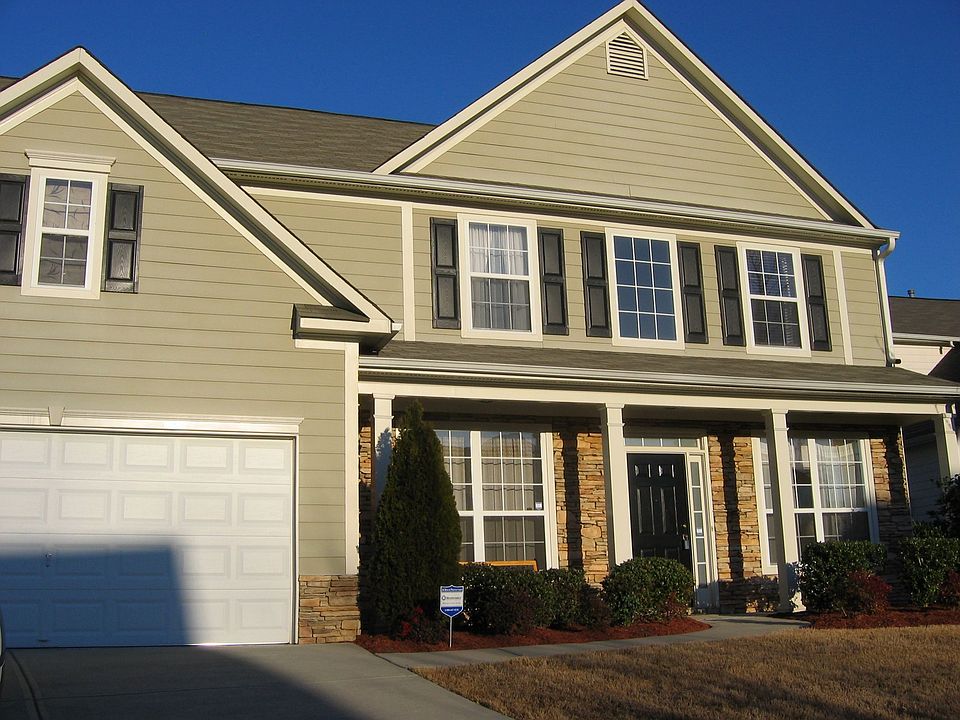 Traditional stone front porch