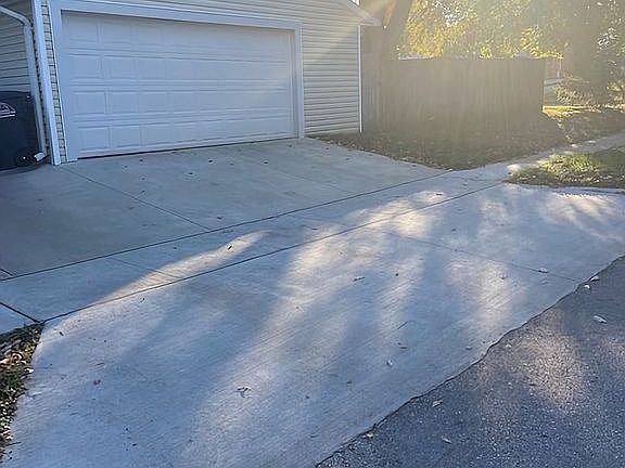 New driveway to garage