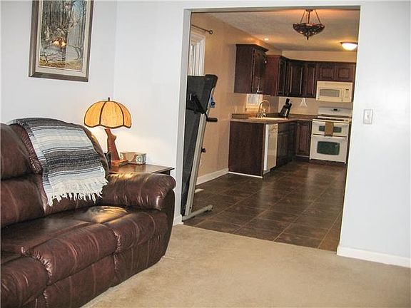 Kitchen is right off the living room.