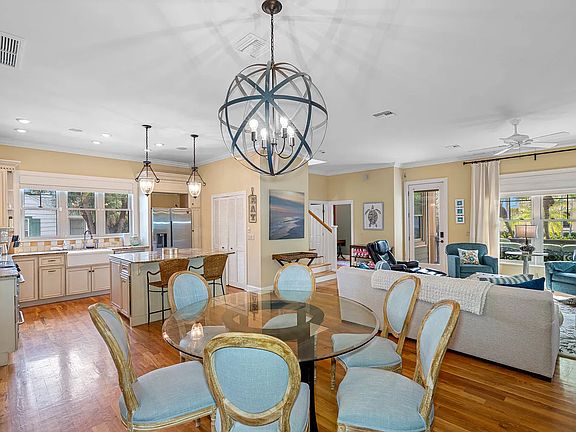 The entire first floor is open, perfect for gathering with friends or family.