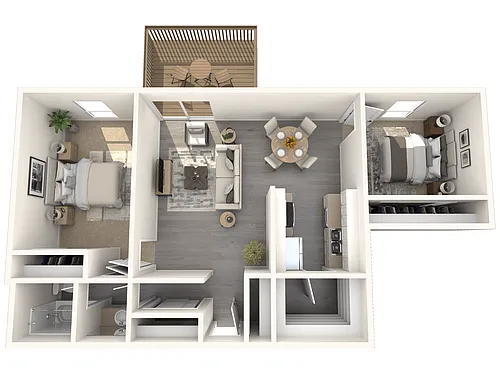 Floor plan 2 Bed / 1 Bath