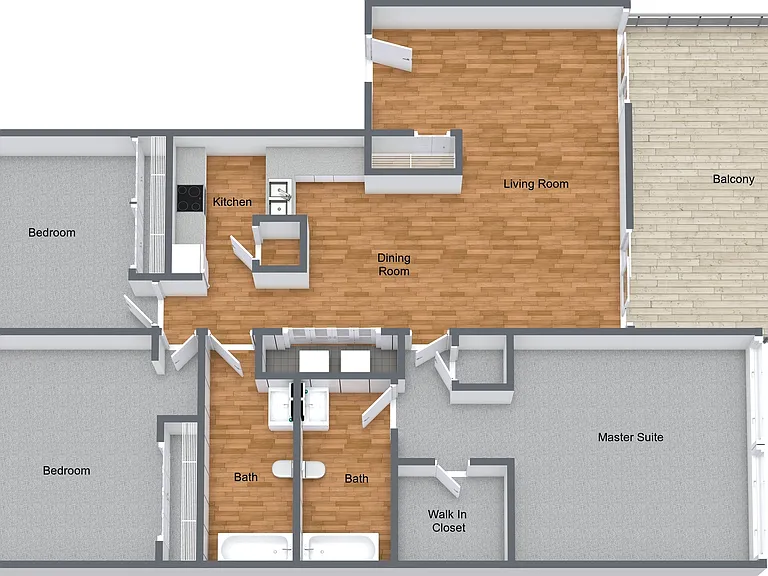 The Meridian 3 Bedroom 2 Bath The Meridian 3 Bedroom 2 Bath