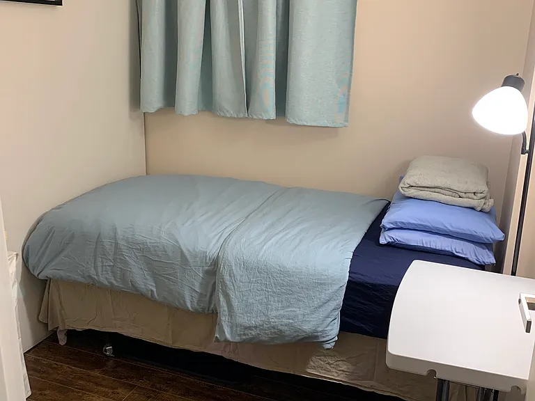 Bedroom A: $980 Private room with Single sized bed (Shared bathroom)