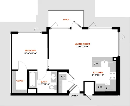 Floor plan 1J