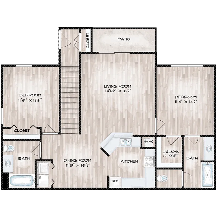 Floor plan 2BD