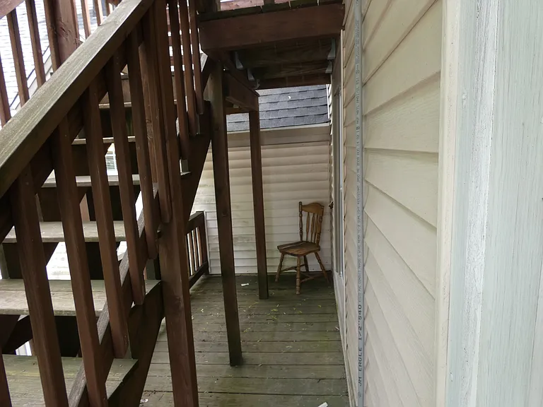 Sitting area on back porch