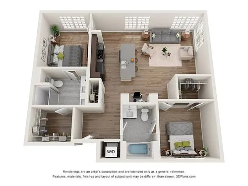 Floor plan Jackson (2x2)