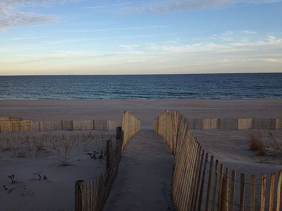 Beach view from private walk