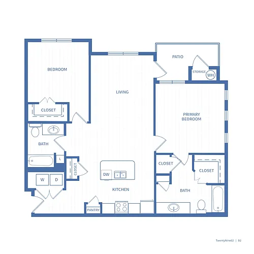 Floor plan 2X2 B2