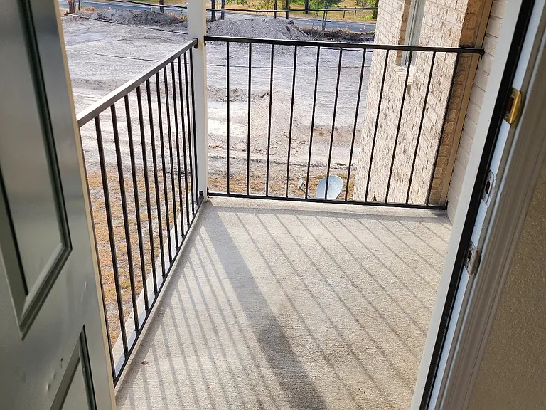 Awesome balcony with newly reconditioned railing (looks brand new).