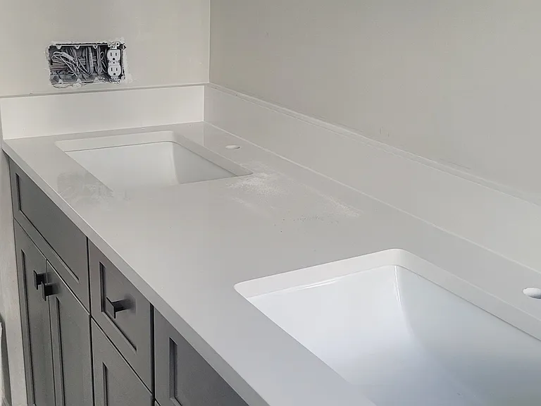 Double granite vanity