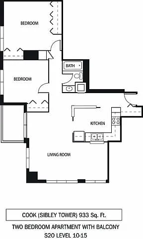 Floor plan Cook 1 Den