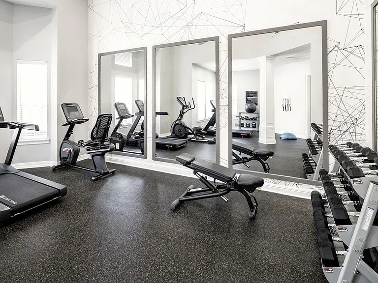 Fitness center with strength and cardio equipment