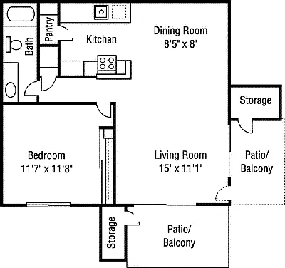Floor plan One Bedroom