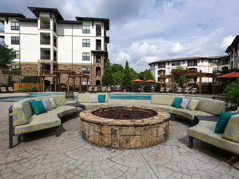 Pool Area with Fire Pit and Seating