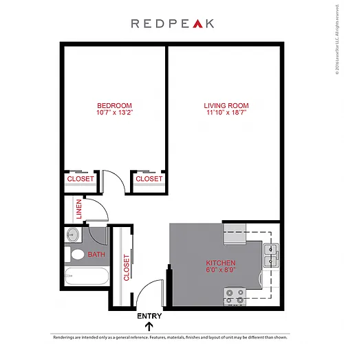 Floor plan Plan A1 - One Bedroom