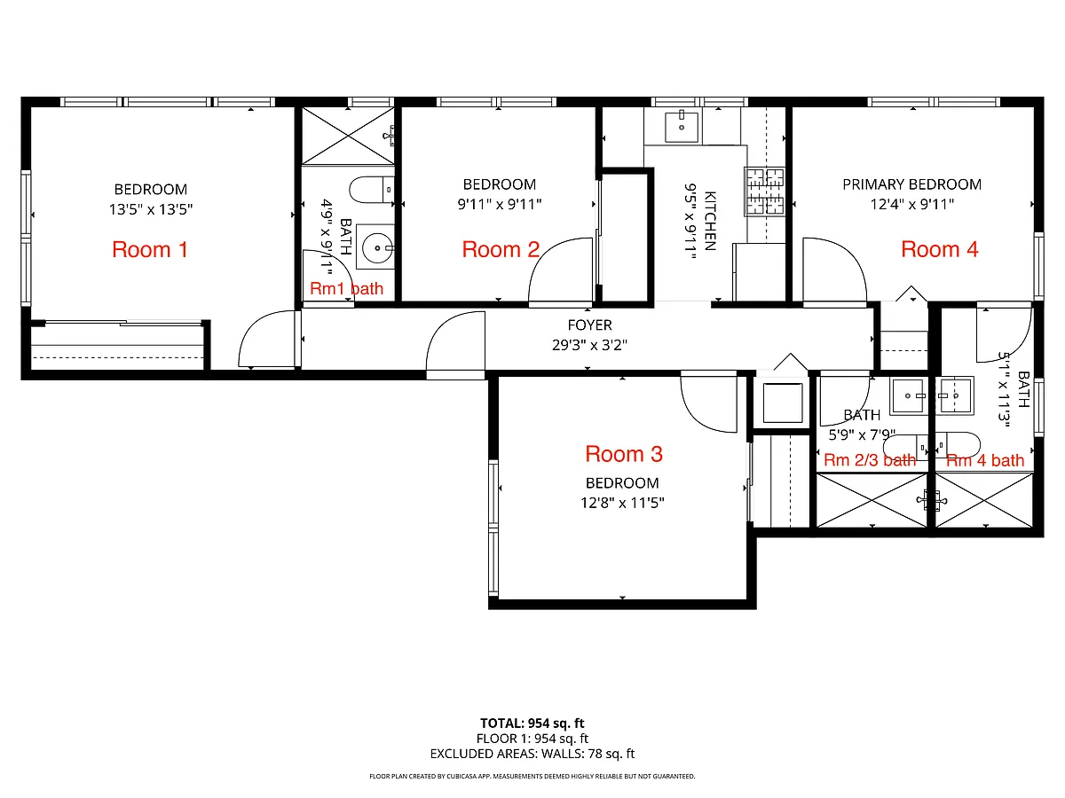 Floor plan 10799 Ohio Single Room 2