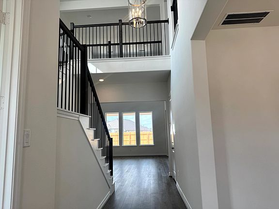 Construction progress - entryway with a view of the two story family room