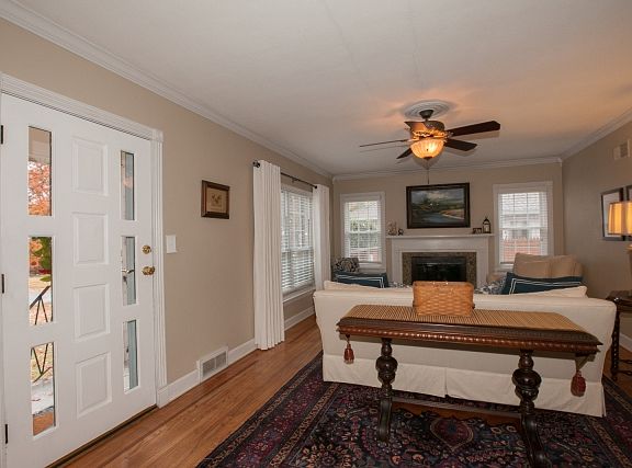 Front entry and family room